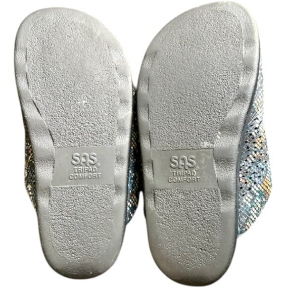 SAS Cozy Comfort Slide Sandal Made in the USA -- Multisnake Navy -- 8 WIDE - Picture 7 of 12